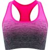 1pc/2pcs/3pcsMedium Support Two Tone Racer Back Sports Bra, Fitness Workout Running Yoga Bra - Rose Red - S(4)