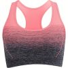 1pc/2pcs/3pcsMedium Support Two Tone Racer Back Sports Bra, Fitness Workout Running Yoga Bra - Pink - M(6)