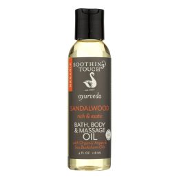 Soothing Touch Bath Body And Massage Oil - Ayurveda - Sandalwood - Rich And Exotic - 4 Oz - Default