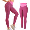 TIK Tok Leggings Women Butt Lifting Workout Tights Plus Size Sports High Waist Yoga Pants - Pink-S