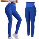 TIK Tok Leggings Women Butt Lifting Workout Tights Plus Size Sports High Waist Yoga Pants Small - Blue-XXL