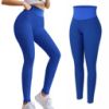 TIK Tok Leggings Women Butt Lifting Workout Tights Plus Size Sports High Waist Yoga Pants Small - Blue-S