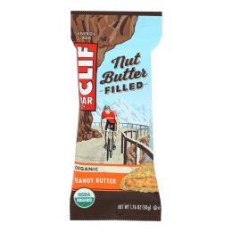 Clif Bar Organic Nut Butter Filled Energy Bar - Peanut Butter - Case of 12 - 1.76 oz.