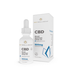 Sky Wellness CBD Oil Drops 500mg Peppermint