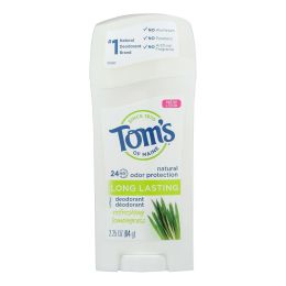 Tom's of Maine Natural Long-Lasting Deodorant Stick Lemongrass - 2.25 oz - Case of 6