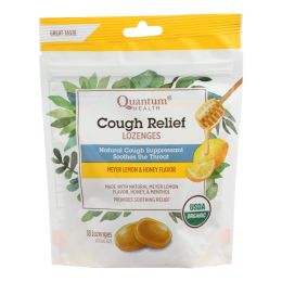 Quantum Research Organic Cough Relief Lozenges - Meyer Lemon & Honey - 18 count