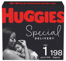 Huggies Special Delivery Hypoallergenic Baby Diapers;  Size 1;  198 Ct