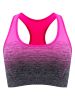 1pc/2pcs/3pcsMedium Support Two Tone Racer Back Sports Bra, Fitness Workout Running Yoga Bra - Rose Red - S(4)