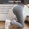 RAINBEAN TIK Tok Leggings Women Butt Lifting Workout Tights Plus Size Sports High Waist Yoga Pants - GREY-L