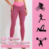 TIK Tok Leggings Women Butt Lifting Workout Tights Plus Size Sports High Waist Yoga Pants - Pink-L