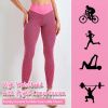 TIK Tok Leggings Women Butt Lifting Workout Tights Plus Size Sports High Waist Yoga Pants - Pink-XL