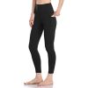 Women's High Waisted Yoga Pants 7/8 Length Leggings with Pockets - Camouflage black - Large