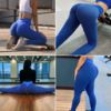 TIK Tok Leggings Women Butt Lifting Workout Tights Plus Size Sports High Waist Yoga Pants Small - Blue-M