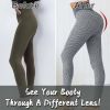 High Waist Yoga Pants Women's TIK Tok Leggings Butt Lifting Workout Tights Plus Size Sports Shapewear (Light Grey;  M) - Light Grey-XL