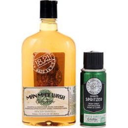 18.21 Man Made By 18.21 Man Made Book Of Good Grooming Volume 9 (man Made Wash Spiced Vanilla 18 Oz & Spirits Spritzer Spiced Vanilla 3.4 Oz) For Men