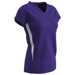 Champro SPIKE Ladies Volleyball Jersey Purple White Xsmall