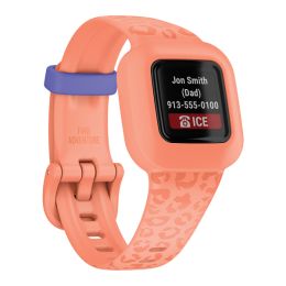 Garmin 010-02441-24 vivofit jr. 3 Fitness Tracker (Peach Leopard)