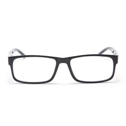 Middle-aged and elderly Comfortable Square Stylish High Definition Reading Glasses (number of degrees: 200, Color: Black)